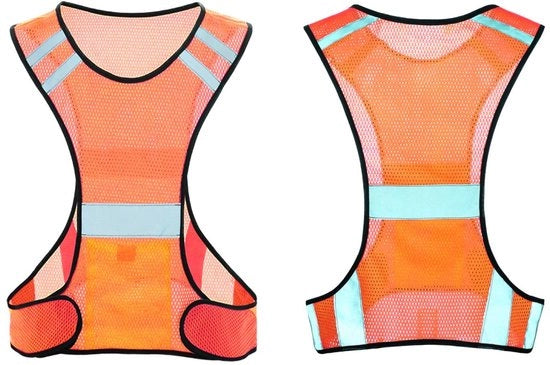 Vestito di sicurezza riflettente per corse notturne - Ademabile e leggero vestito di sicurezza per corse notturne per uomini e donne - Vestito di sicurezza regolabile con alta visibilità - Adatto per jogging e ciclismo - 52x56cm
