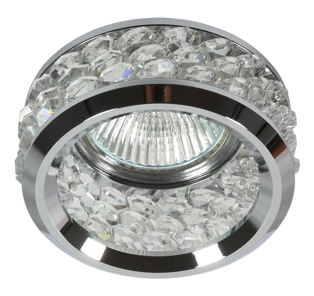 Faretto incasso tondo cromato cristallo 1xMR16 Candellux