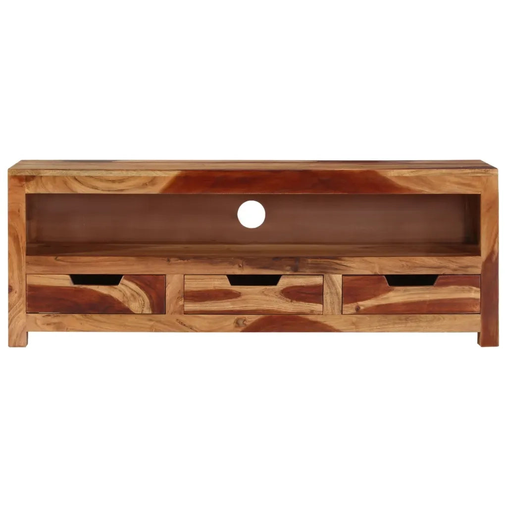 Mobile Porta TV 110x30x40 cm in Legno Massello di Acacia 339508