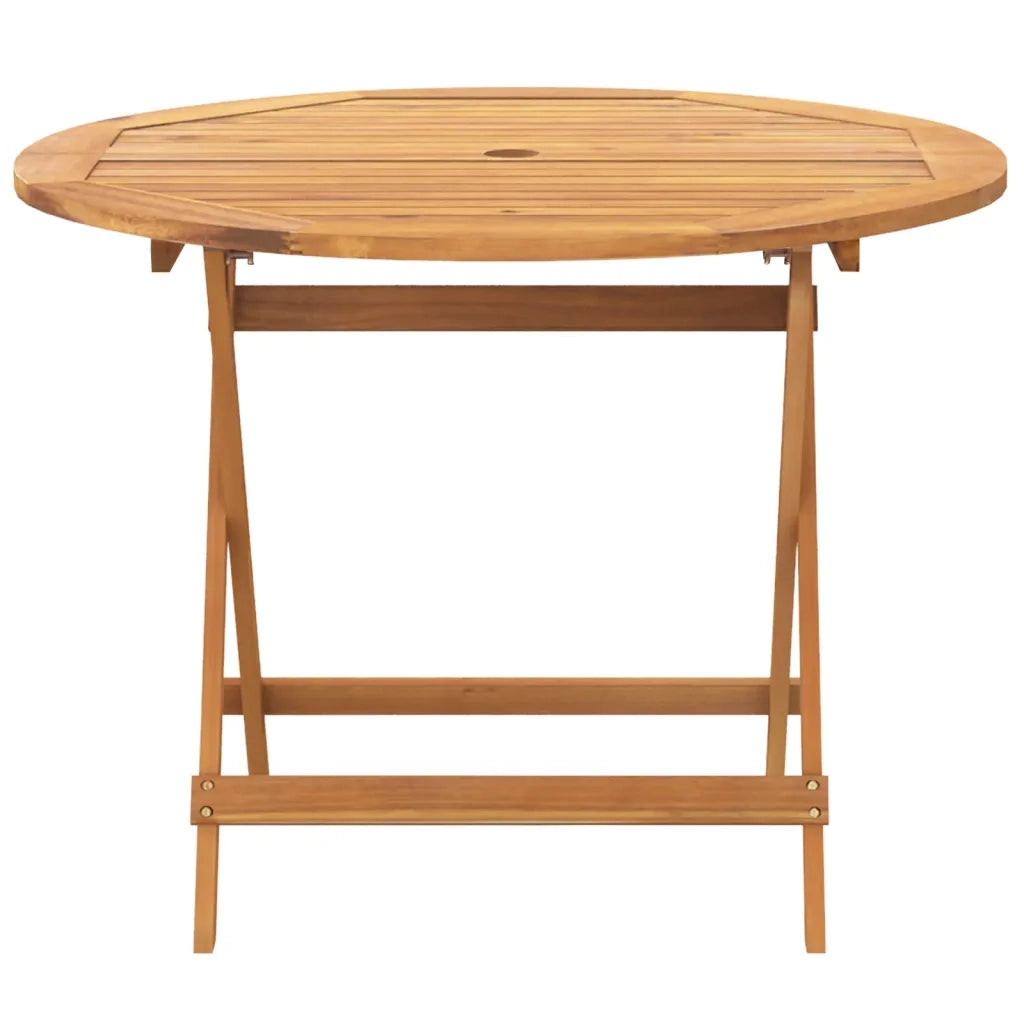Set Pranzo da Giardino 5 pz Beige Polipropilene/ Legno Massello 3281771