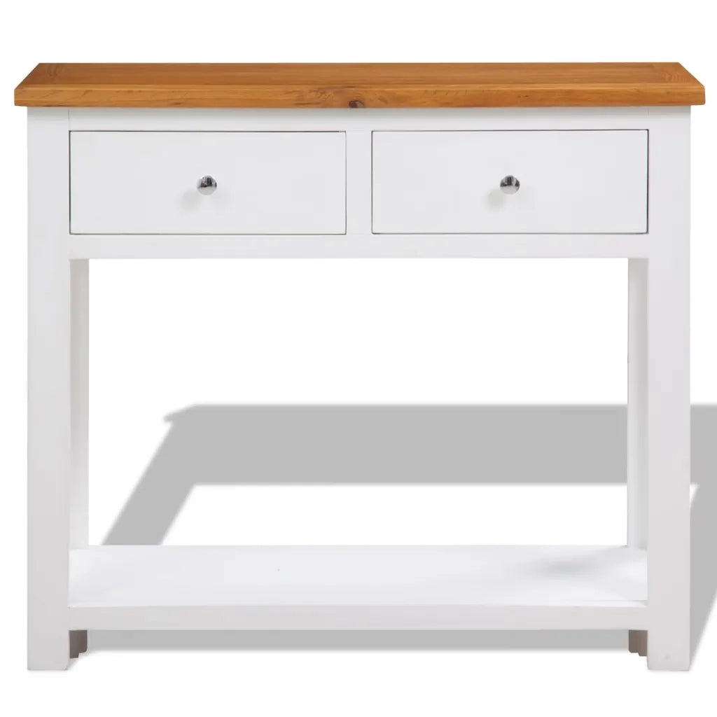 Tavolo Consolle 83x30x73 cm in Massello di Rovere 247124