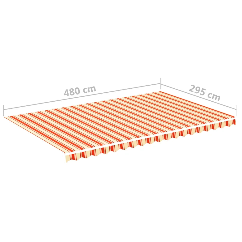Tessuto di Ricambio per Tenda da Sole Giallo e Arancio 5x3 m cod mxl 9524