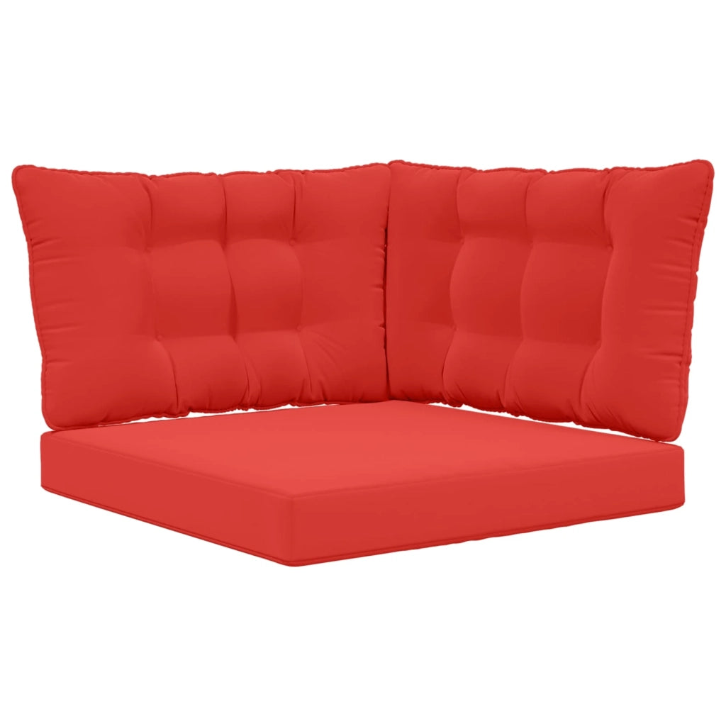 Cuscino per divano da esterno 3 pcs Rosso Poliestere