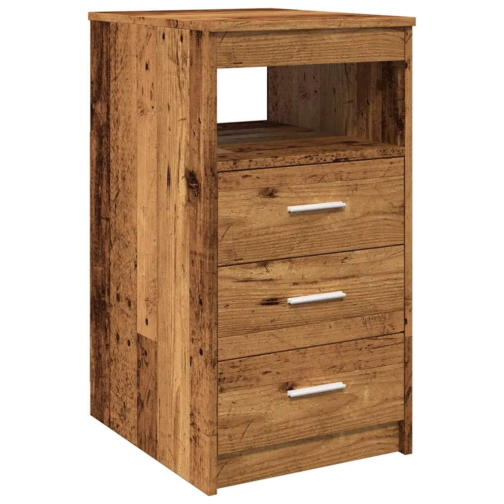 Cassettiera Legno Antico 40x50x76 cm in Truciolato