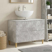 Armadio per Lavabo da Bagno DELFT Grigio Cemento 897018