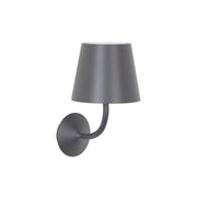 Zafferano Poldina 230V Lampada da parete per esterni in alluminio pressofuso Grigio scuro con diffusore in policarbonato trasparente IP54 E27