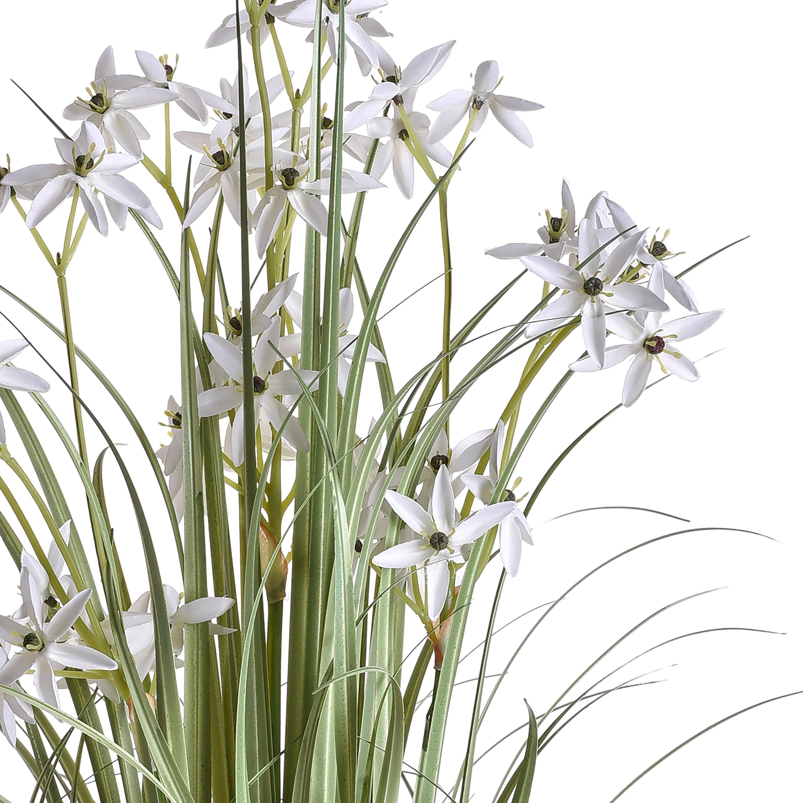 Pianta Artificiale allium Altezza 115 cm Bianco