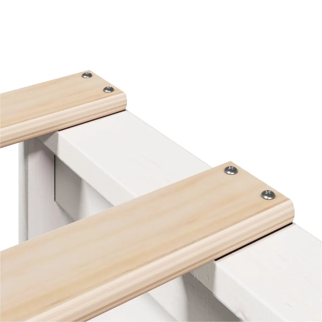 vidaXL Giroletto con Testiera Bianco 200x200 cm Legno Massello di Pino