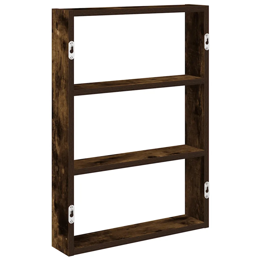 Mensola a Muro Rovere Fumo 43x9x60 cm in Truciolato
