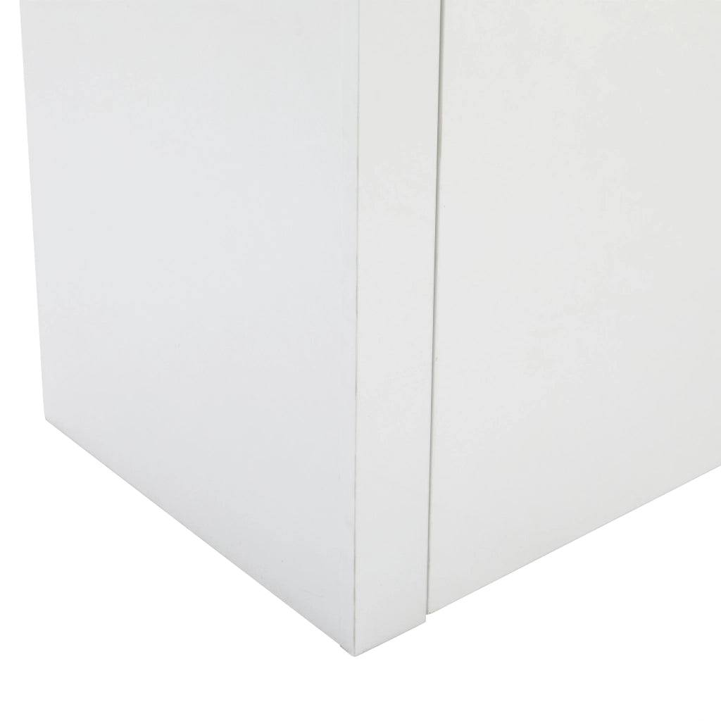 VETRINA 100x35x170 cm Bianca Lucida con LED e Vetro Temperato