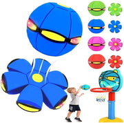 Palloni a molla magici, piatti volanti, palloncini a molla, giocattoli per reazioni motorie (blu)