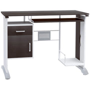 Scrivania per computer ¨C zephmum ¨C 100x52x75 cm marrone nero bianco