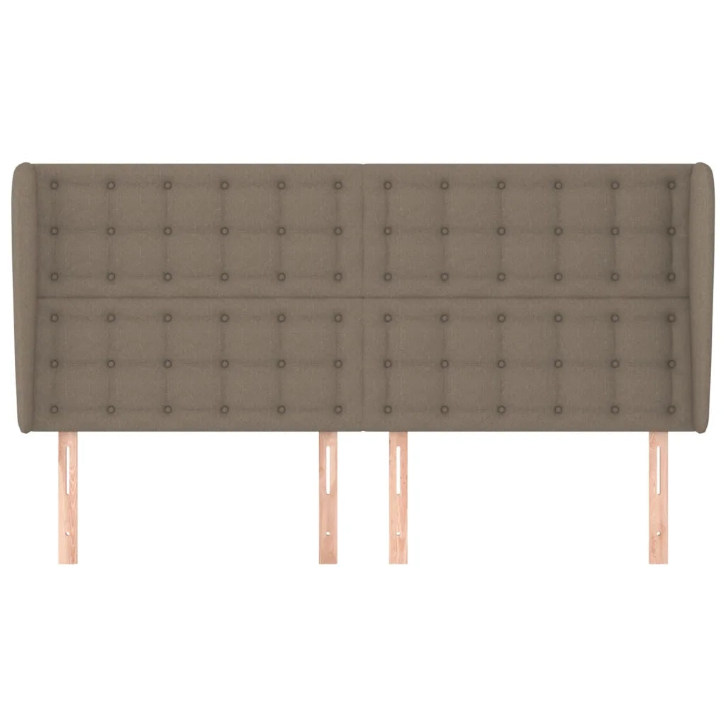 Testiera ad Orecchio Tortora 163x23x118/128 cm in Tessuto