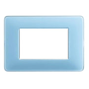 Trade Shop - Placchette Placche In Abs Compatibili Per Serie Living International Placca - Azzurro -4 Fori     -