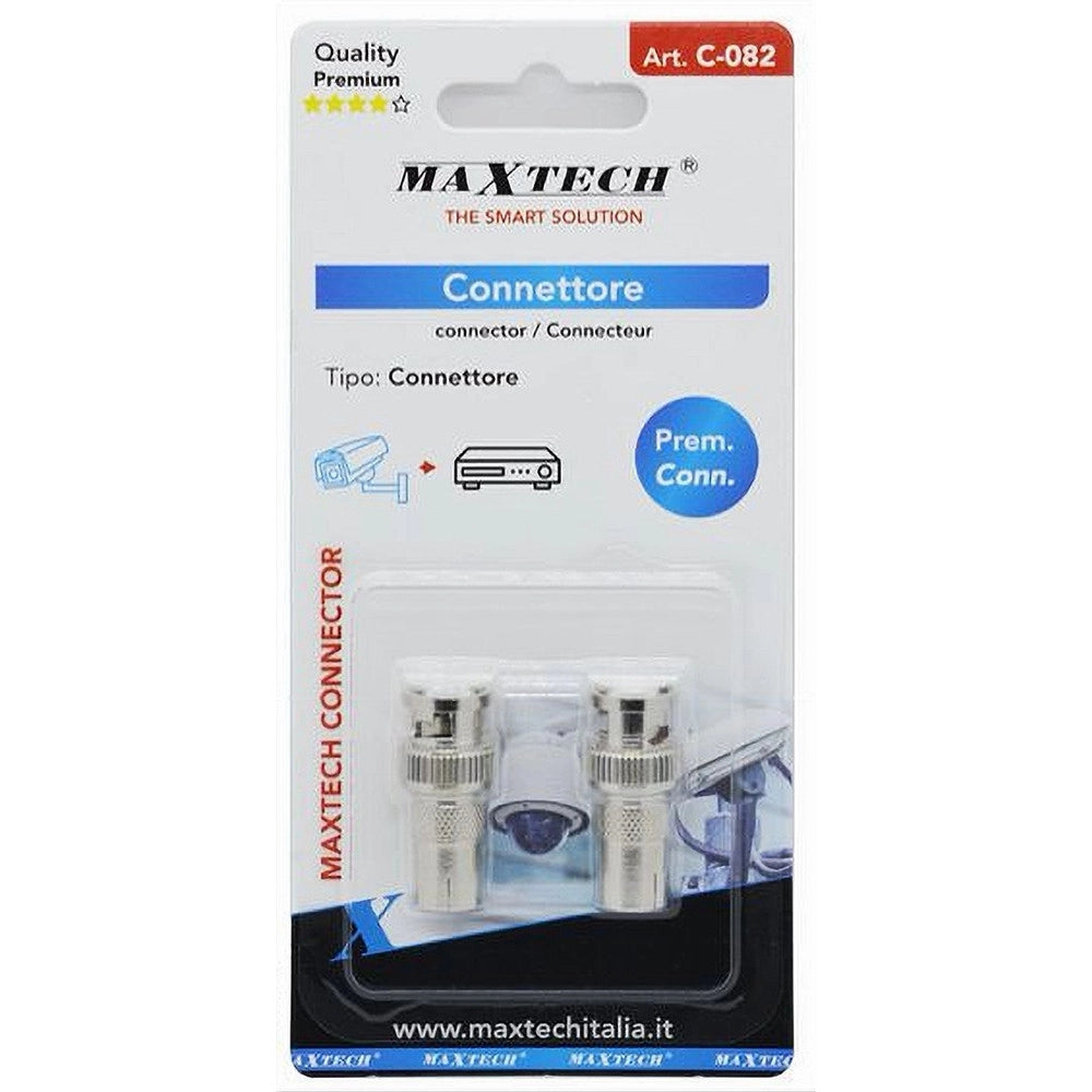 Trade Shop - 2pz Connettore Adattatore Bnc Maschio Ad Antenna Femmina Videosorveglianza C-082 -
