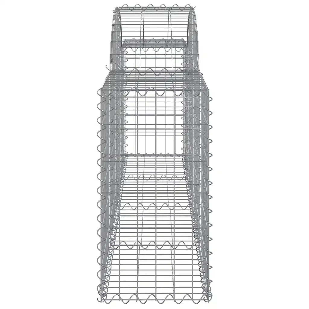 Cesto Gabbione ad Arco 200x30x60/80 cm Ferro Zincato