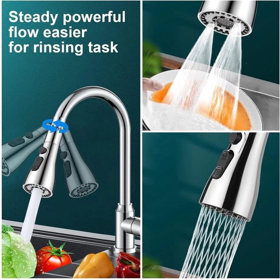 Estensione per rubinetto a risparmio d'acqua (in acciaio inossidabile) Estensione per rubinetto / Estensione per rubinetto - attacco per rubinetto - Estensione per rubinetto