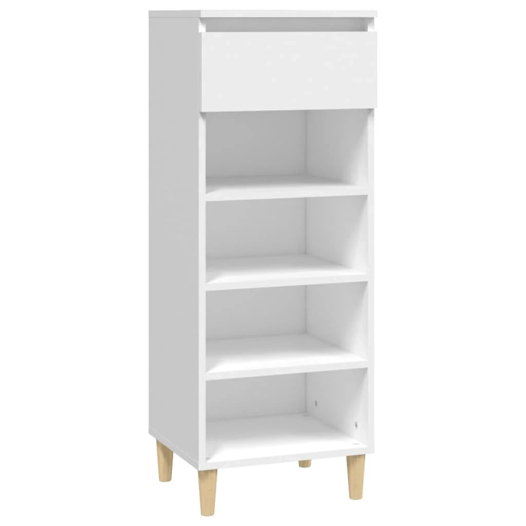 Scarpiera mobile contenitore per scarpe mobile per ingresso/corridoio/soggiorno 40 x 36 x 105 cm legno ingegnerizzato bianco 02_0021455