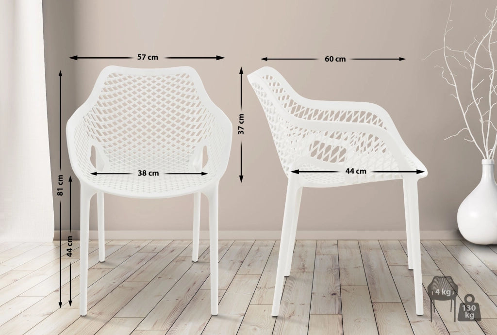 Sedia impilabile XL Air bianco