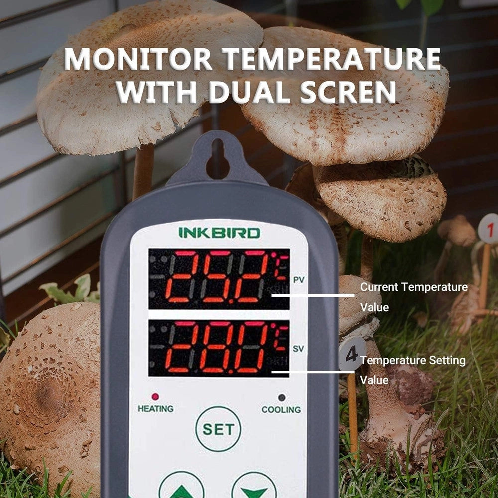 Trade Shop - Termoregolatore Digitale Termostato Controllo Temperatura Per Serra Itc-308 220v -
