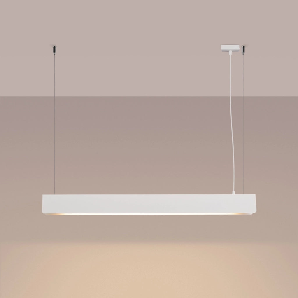 Lampada a sospensione rettangolare bianca ISKRON G13 8,5W