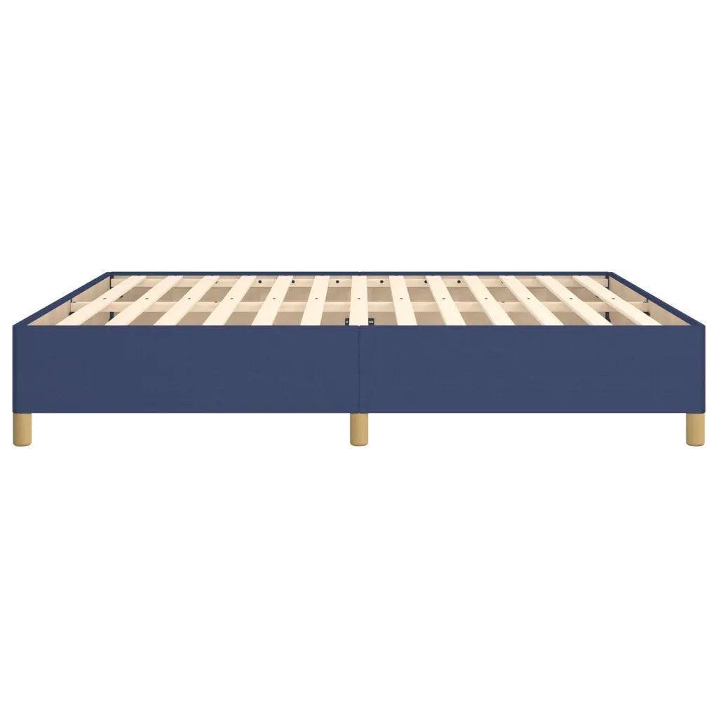 Struttura Letto a Rete a Molle-Giroletto Blu 160x200 cm in Tessuto 145811