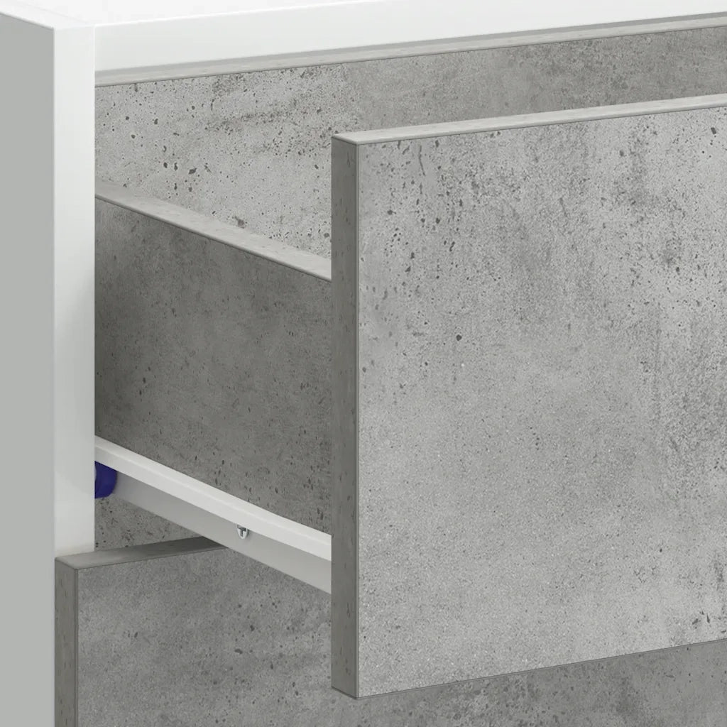 vidaXL Armadio Inferiore “Lyon” Grigio Cemento 40x46x81,5cm
