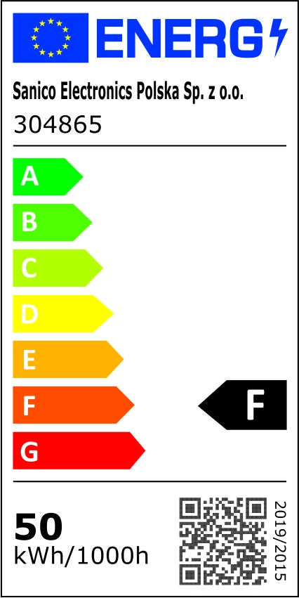 Faretto LED SMD 50W 6500K 4200lm 120° IP65 nero Polux