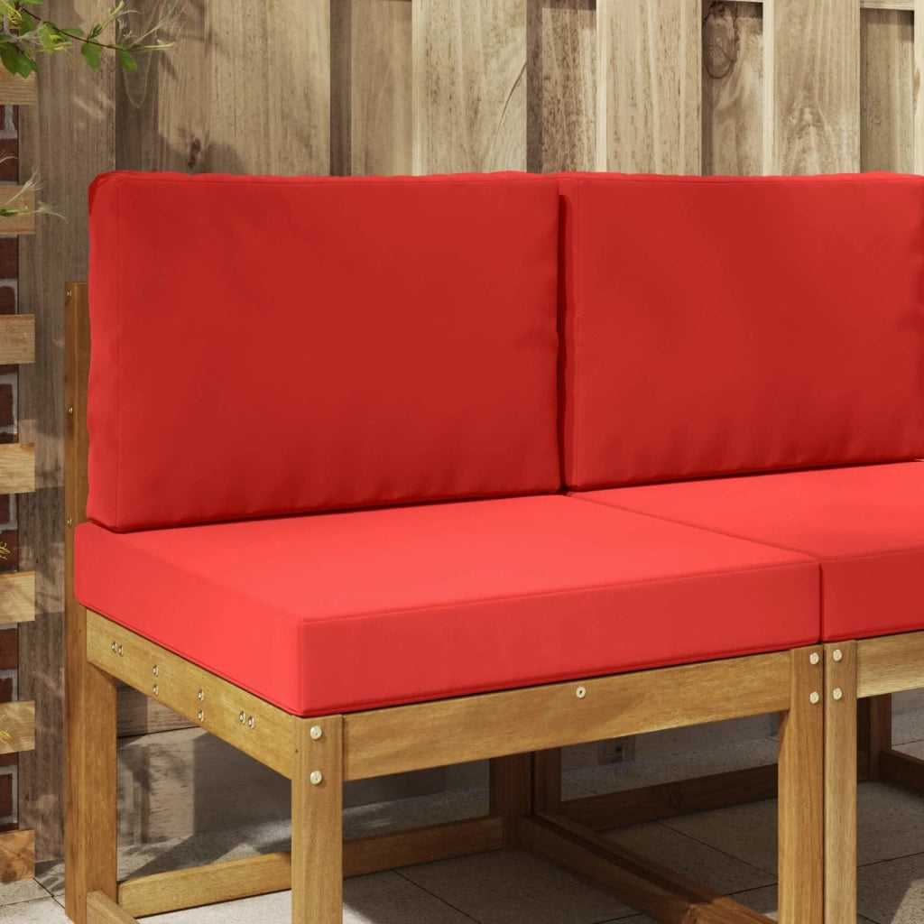 Cuscino per divano da esterno 2 pcs Rosso Poliestere 900716