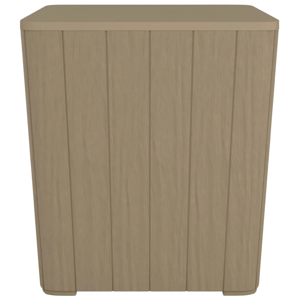 Tavolo da Giardino con Coperchio Polipropilene Marrone Chiaro 364153