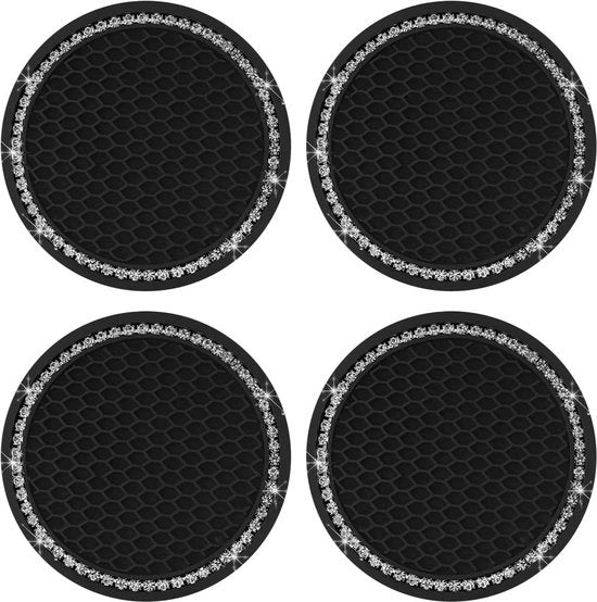 Supporto antiscivolo per bicchieri - 4 pezzi 2,75 pollici - materializzato in silicone - shockassorbente - riutilizzabile