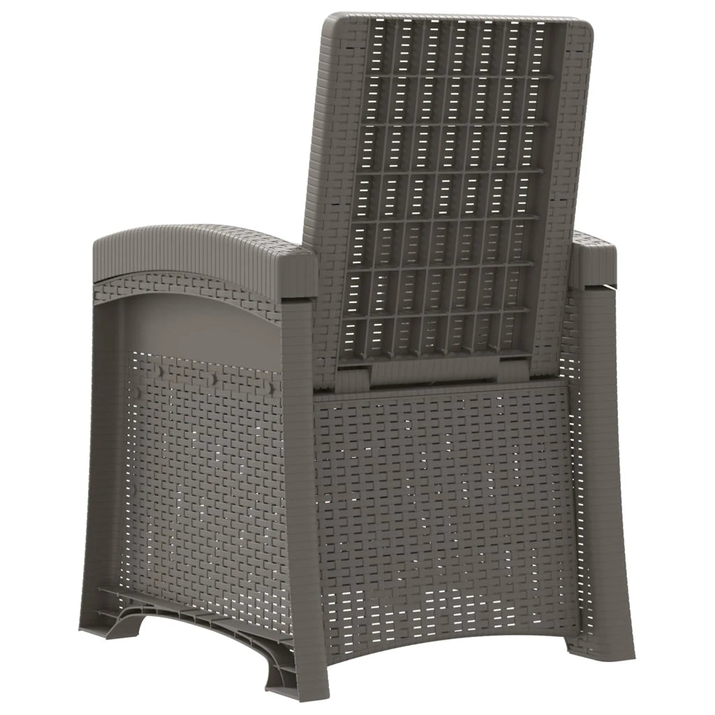 Sedia da giardino reclinabile effetto rattan Grigio Chiaro PP 8012015