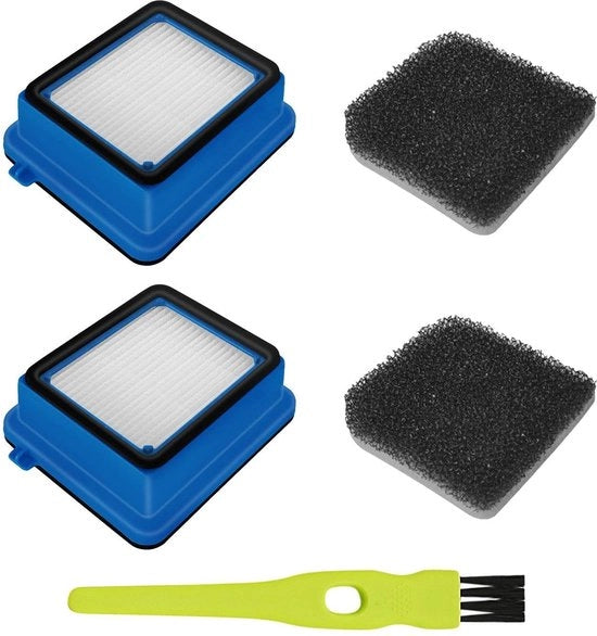 Set di filtri per aspirapolvere 2 pezzi - Set di spazzole per pulizia - Aspirapolvere domestico - Cotone - 95 x 78 mm - Filtro a effetto per l'aria - Set di filtri
