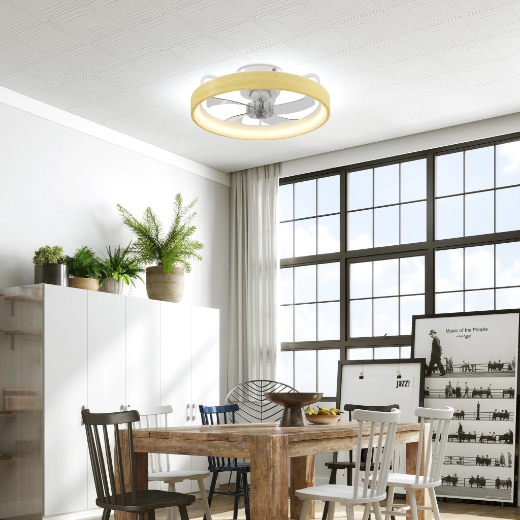 Ventilatore a Soffitto con Luce LED ¨C zephmum ¨C 49 cm, 7 Pale, 6 Velocit¨¤