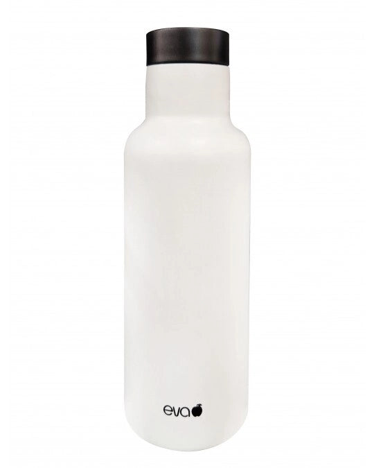 Borraccia in acciaio colorata 450 ml tappo automatico bianca