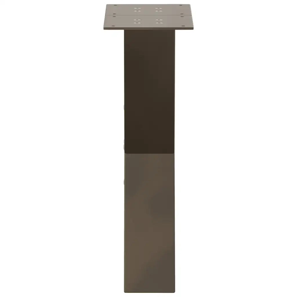 Gambe per Tavolino da Caffè a Forma di X 2 pz Acciaio Naturale 28x(42-43) cm Acciaio 4012951