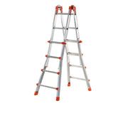 Trade Shop - Scala Telescopica Alluminio Max 4.85 Mt 4+4 Gradini Pioli Made In Italy Gierre -
