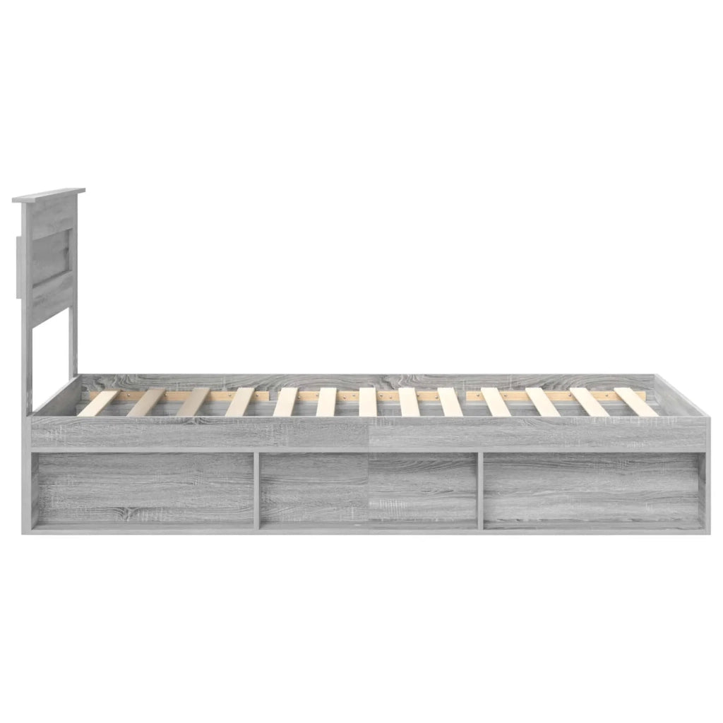 Struttura del letto Grigio Sonoma 75 x 190 cm Pino massello 3409820