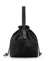 Borsa per pranzo riciclabile, borsa per pranzo in canapa con cordoncino, borsa per pranzo Adatta per l'ufficio, la scuola o una pic nic, leggera e impermeabile, mantiene il cibo fresco tutto il giorno (nero).