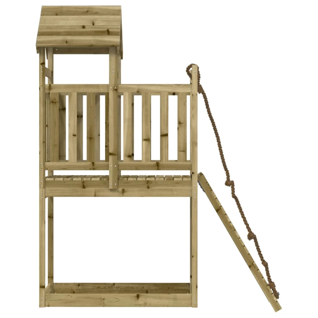 Casetta da gioco con parete da arrampicata 64 x 175 x 214 cm legno di pino impregnato 02_0004744