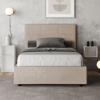 Letto 1 Piazza e Mezzo 120x210 cm con Rete Mika Sabbia