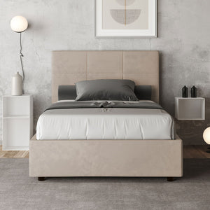 Letto 1 Piazza e Mezzo 120x210 cm con Rete Mika Sabbia