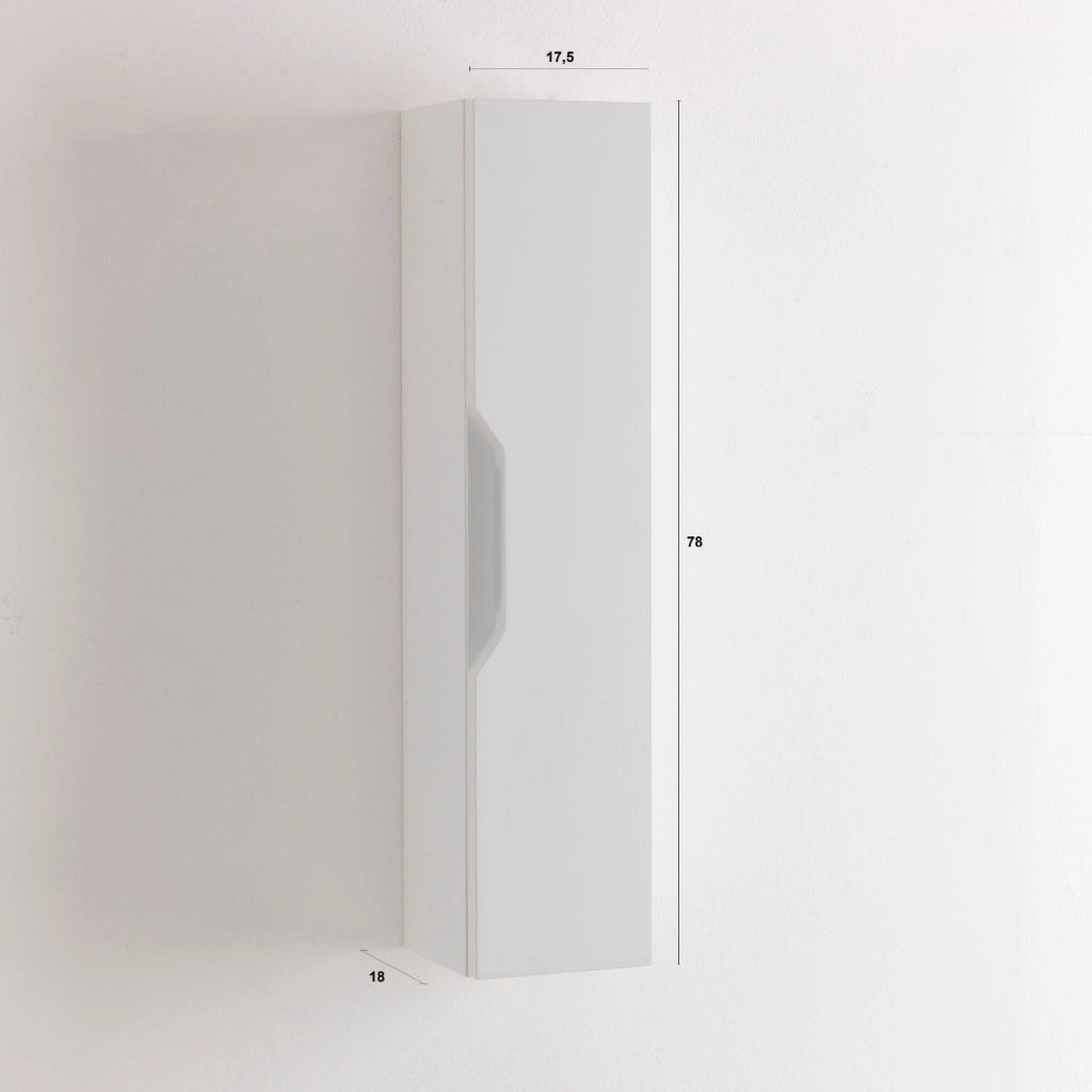 Pensile da Soggiorno 1 Anta Soft Close 17,5x16x78,2 cm TFT Belsk Bianco Opaco