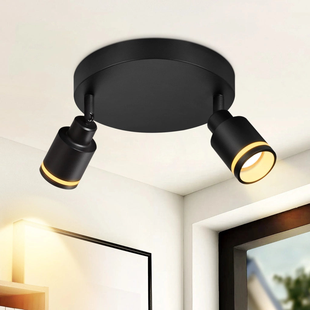 ZMH Faretto da soffitto 2 fiamme giratori a sospensione per corridoio anche parete