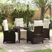 Set da Pranzo per Giardino 5 pz Marrone polyrattan 3380430