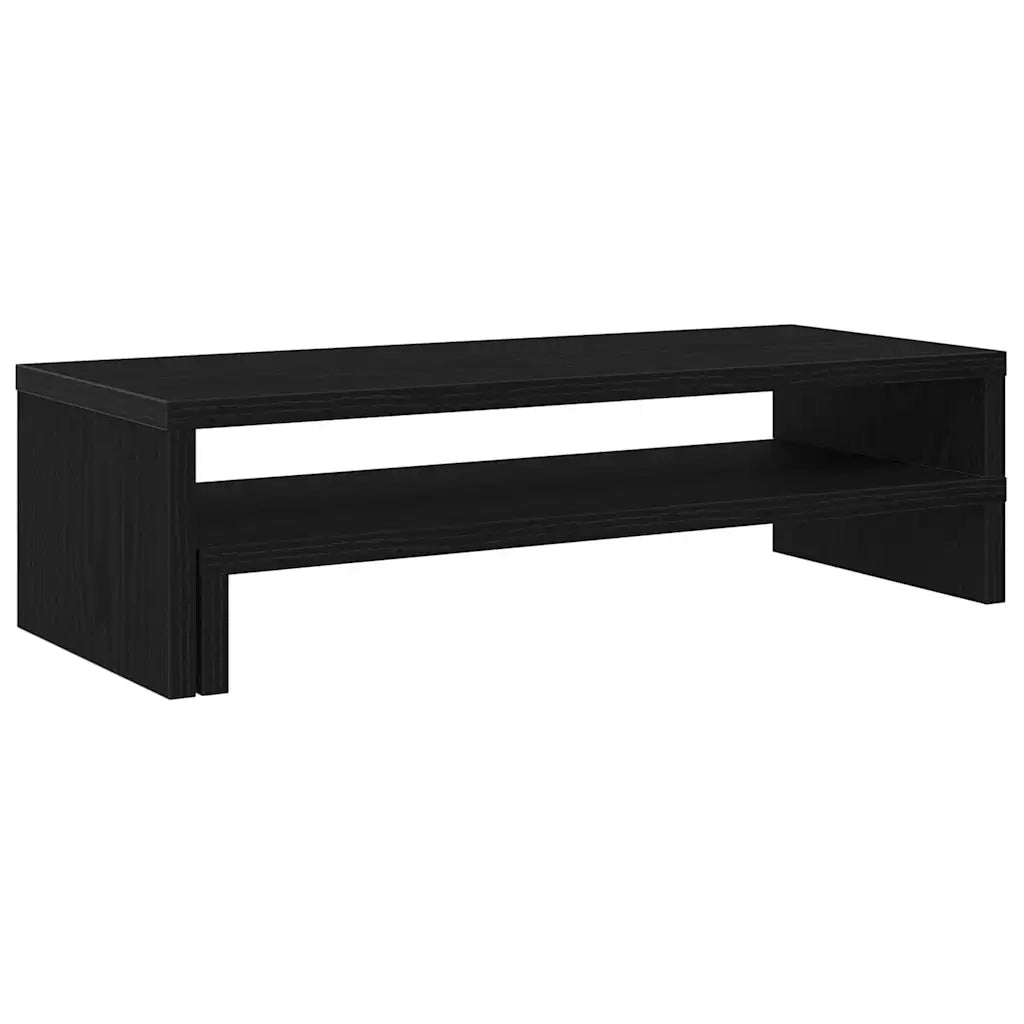 Supporto per Monitor Rovere Nero 54x22x15 cm in Truciolato