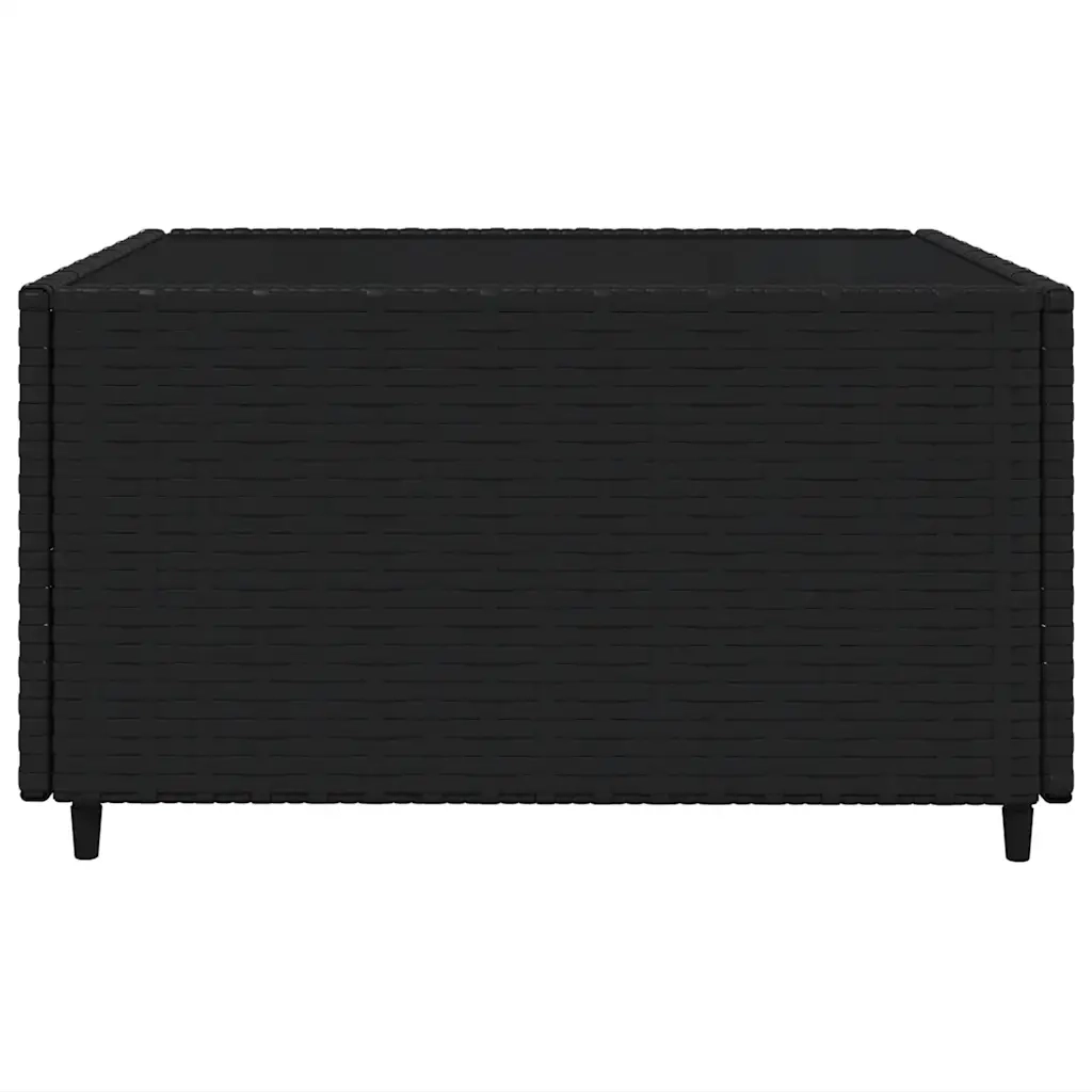 Set Divani da Giardino 4 pz con Cuscini Nero in Polyrattan 319735