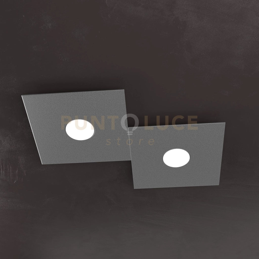 ECCENTRIC APPLIQUE-PLAFONIERA 2 LUCI GRIGIO ANTRACITE 1156-2L-GA