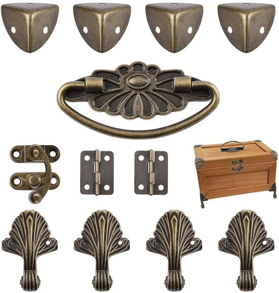 Cassa da Soggiorno in Legno con Fissi e Pedane - Kit di Decorazione DIY - Design Retro - Incluso con Serramenti e Pedane - Materiale Sostenibile
