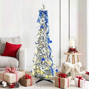 Albero di Natale artificiale con 100 LED Bianco 150 cm PVC 42018635
